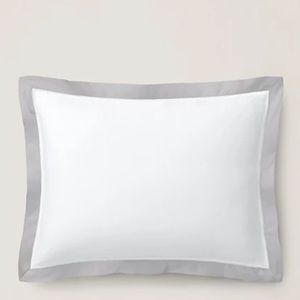 Ralph Lauren Organic Sateen Border Pillow True Platinum